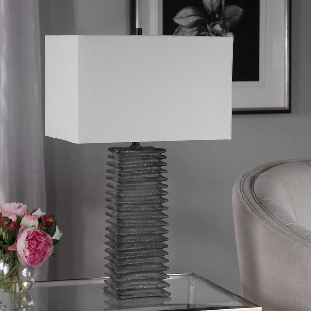 Uttermost® Sanderson Metallic Charcoal Table Lamp-1