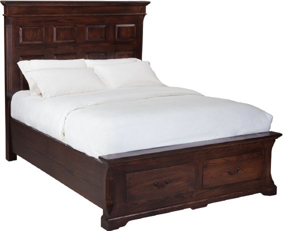 Mavin Customizable Longmeadow Queen Panel Bed with End Drawers-0