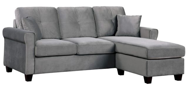 Homelegance® Monty 2-Piece Gray L-Shape Reversible Sectional Sofa Chaise-1