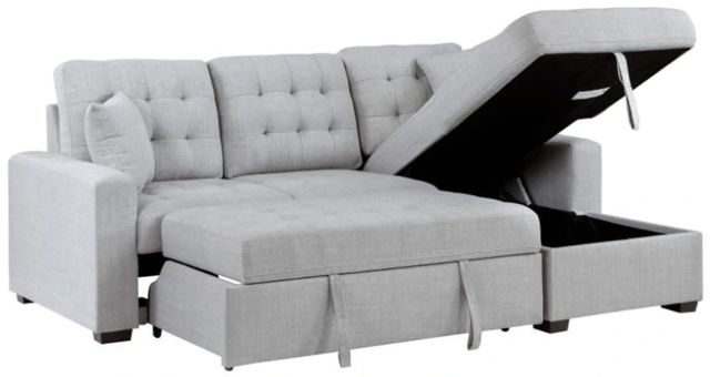 Homelegance® McCafferty 2-Piece Gray Right-Arm Facing Sleeper Sectional with Hidden Storage-0