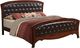 Elements International Jenny Medium Espresso Queen Upholstered Panel Bed-0