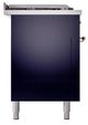 Ilve® Nostalgie II Noblesse 60'' Midnight Blue Pro Style Dual Fuel Range with Copper Trim-2