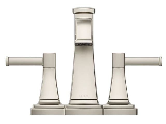 KOHLER® Riff® Vibrant Brushed NIckel Brass Centerset Bathroom Sink Faucet-1