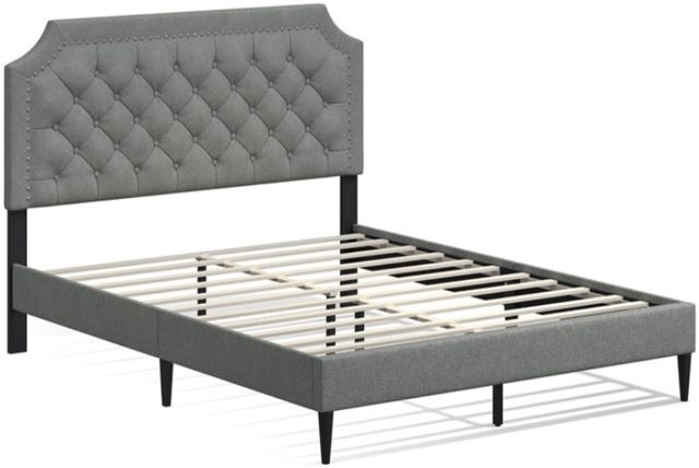 American Wholesale Furniture Hanfield Stone King Upholstered Bed-2