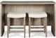 Riverside Furniture Sophie Natural Sofa Table With Backless Upholstered Stools-0
