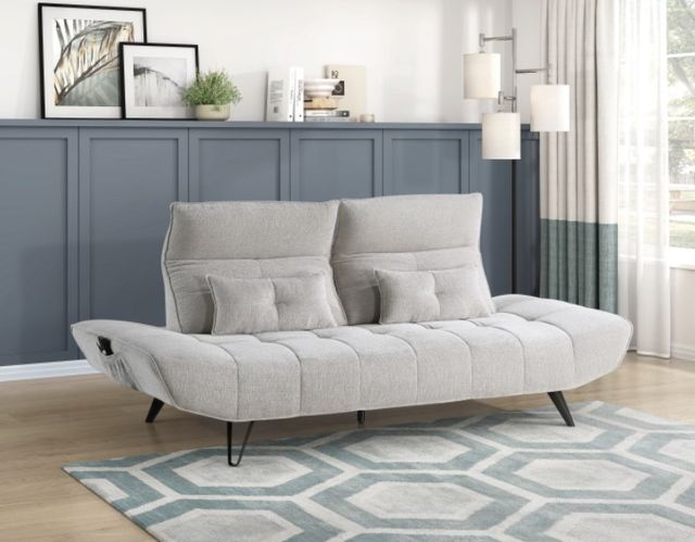 Homelegance® Quonsett Light Gray Sofa with Power Adjustable Seat Depth and Manual Adjustable Headrests-1