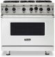 Viking® 5 Series 36" Frost White Pro Style Natural Gas Range-0