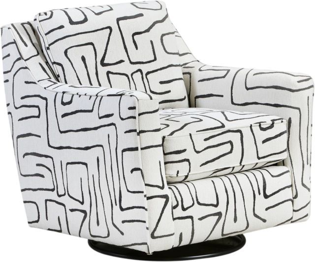 Fusion Furniture Durango Fossil Ebony Swivel Glider Chair-0