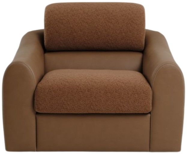 American Leather® Customizable Dorian Leather Fabric Chair-2