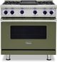 Viking® 7 Series 36" Cypress Green Pro Style Natural Gas Range with 12" Reversible Griddle-0