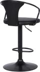 Armen Living Eagle Black Adjustable Bar Stool-1