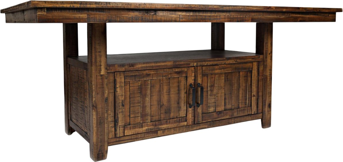 Jofran Inc. Cannon Valley Convertible High/Low Brown Table with Storage Base