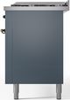Ilve® Nostalgie II Series 60" Blue Grey Pro Style Dual Fuel Range-4