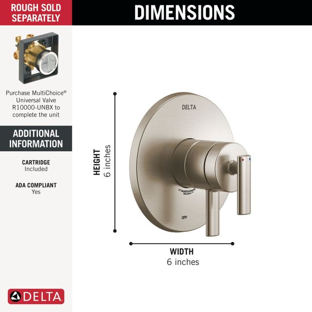 Delta Altado™ Monitor® 17 Series Stainless Valve Only-1