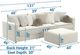 Jackson Furniture Ritzy 4-Piece Bone Sectional with Ottoman-2