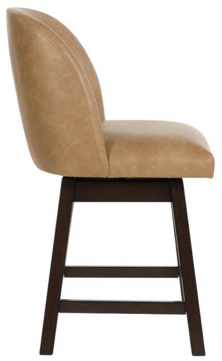 Signature Design by Ashley® Neymorton Brown/Dark Gray Leather Swivel Bar Stool-3