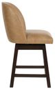 Signature Design by Ashley® Neymorton Brown/Dark Gray Leather Swivel Bar Stool-3