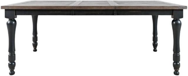 Jofran Inc. Madison County Brown Extension Dining Table with Vintage Black Base-2