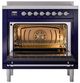 Ilve® Nostalgie II Noblesse 36'' Midnight Blue Pro Style Induction Range with Chrome Trim-2