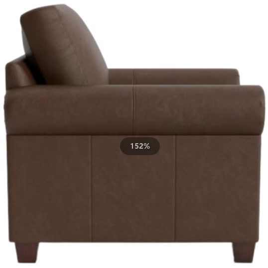 Bassett® Furniture Customizable Carolina Leather Panel Arm Chair-2