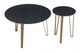 Zuo Modern Somme Set of 2 Black Accent Tables with Gold Metal Legs -2