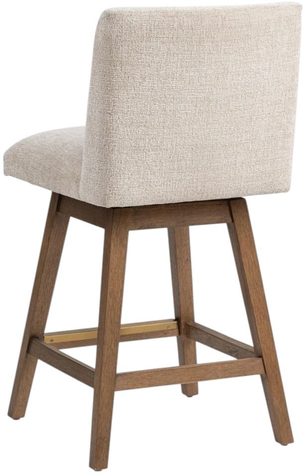 Classic Home Ava Vanilla Oat Swivel Counter Stool-3