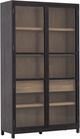 Four Hands Millie Drifted Matte Black/Oak Cabinet-0