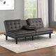 Furniture of America® Eidsberg Gray Futon Sleeper Sofa-1