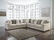 Benchcraft® Ardsley 3-Piece Pewter Curved Sectional-1