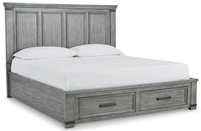 Signature Design by Ashley® Russelyn 4-Piece Gray California King Storage Bed Set-1