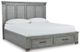 Signature Design by Ashley® Russelyn 4-Piece Gray California King Storage Bed Set-1