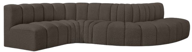 Meridian Furniture Arc 6-Piece Brown Sectional-0
