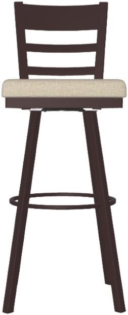 Amisco Customizable Owen Upholstered Swivel Spectator Stool-1