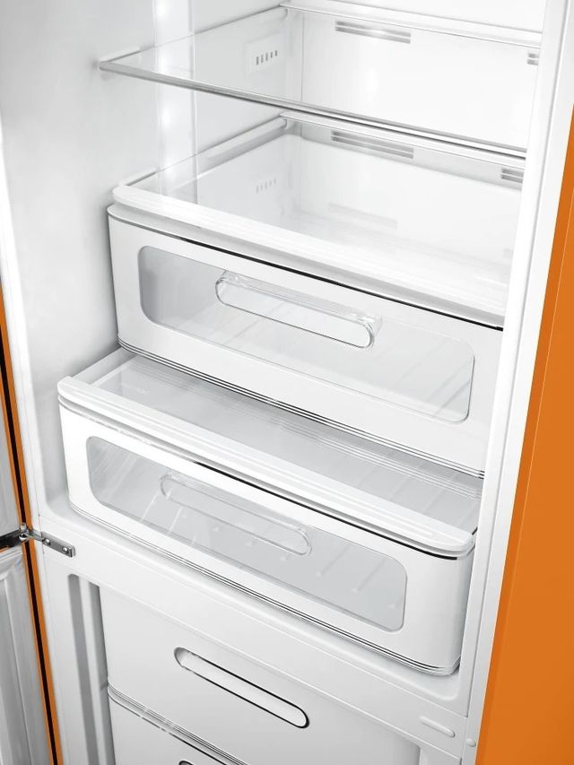 Smeg 50's Retro Style Aesthetic 11.7 Cu. Ft. Orange Bottom Freezer Refrigerator-2