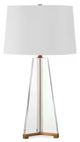 Bassett® Furniture Juliana Glass Table Lamp with Antique Brass Accents-0