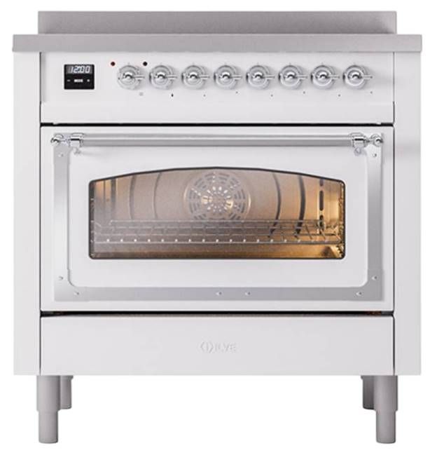 Ilve® Nostalgie II Noblesse 36'' Custom RAL Color Pro Style Induction Range with Chrome Trim-1