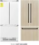ZLINE Autograph Edition 36" 19.6 Cu. Ft. Panel Ready Built In Counter Depth French Door Refrigerator with Matte Black Accents-3