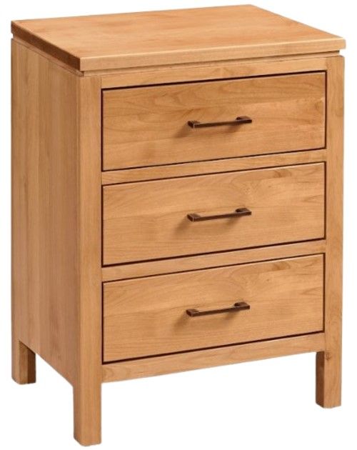 Archbold Furniture Customizable 2 West 3-Drawer Wide Nightstand-0