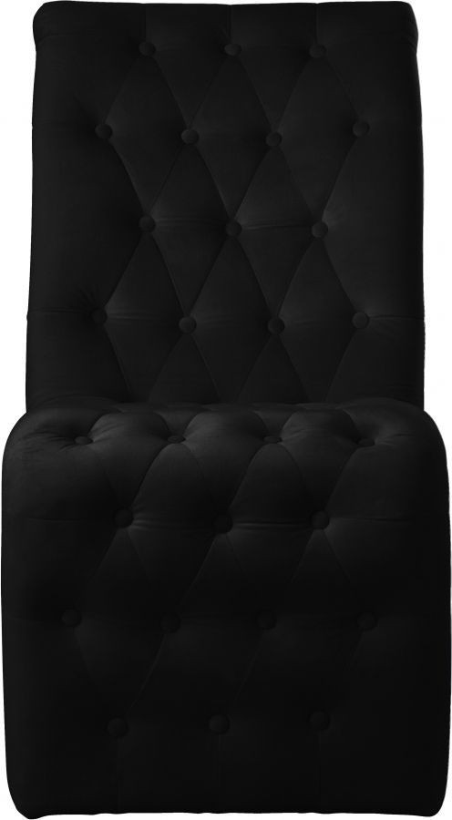 Meridian Furniture Curve Black Velvet Dining Chair-1