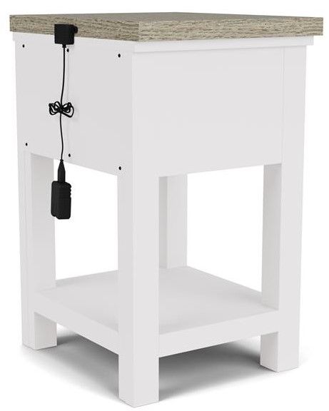 Riverside Furniture Cora Cloud/Fog 1-Drawer Nightstand-3