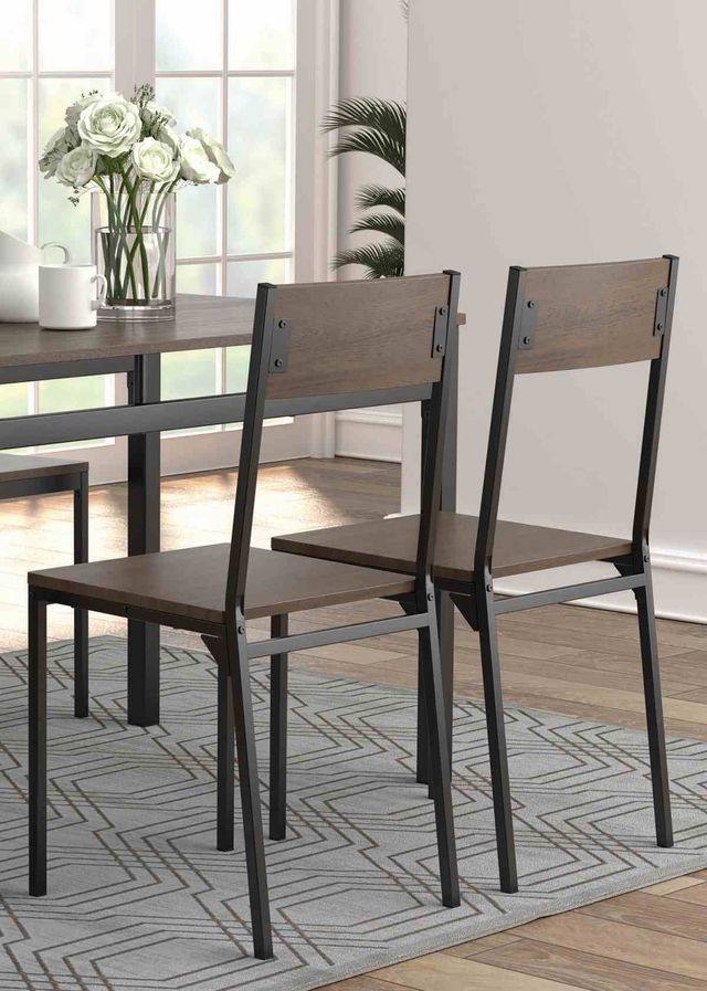 Coaster® Lana 5-Piece Dark Brown Dining Table Set-1