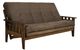 Kodiak Furniture Tucson Suede Gray/Rustic Walnut Full Futon with Mattress-0