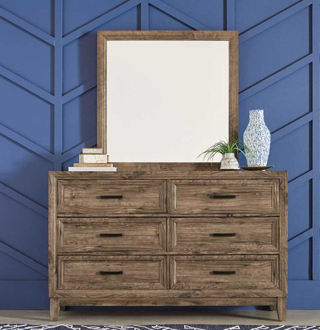 Liberty Furniture Ridgecrest Cobblestone Dresser and Mirror-1