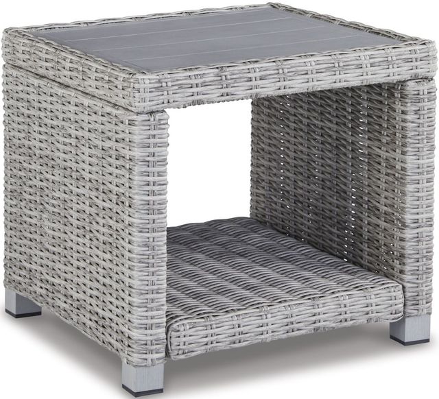 Signature Design by Ashley® Naples Beach Light Gray Outdoor End Table-0