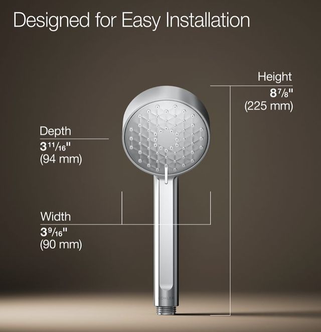 KOHLER® Awaken® G90 Polished Chrome 1.75 GPM 3-Function Handshower-3