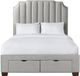Elements International Harper Gray Queen Upholstered Storage Bed-4