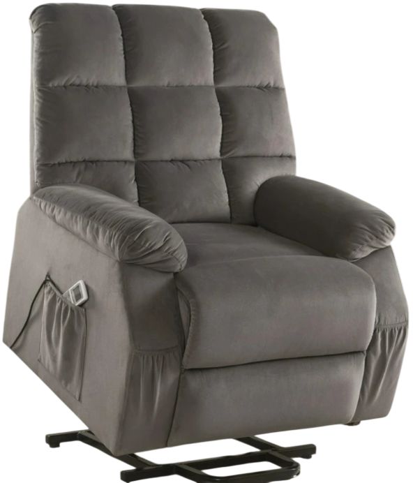 ACME Furniture Ipompea Gray Power Recliner with Power Lift and Massage-2