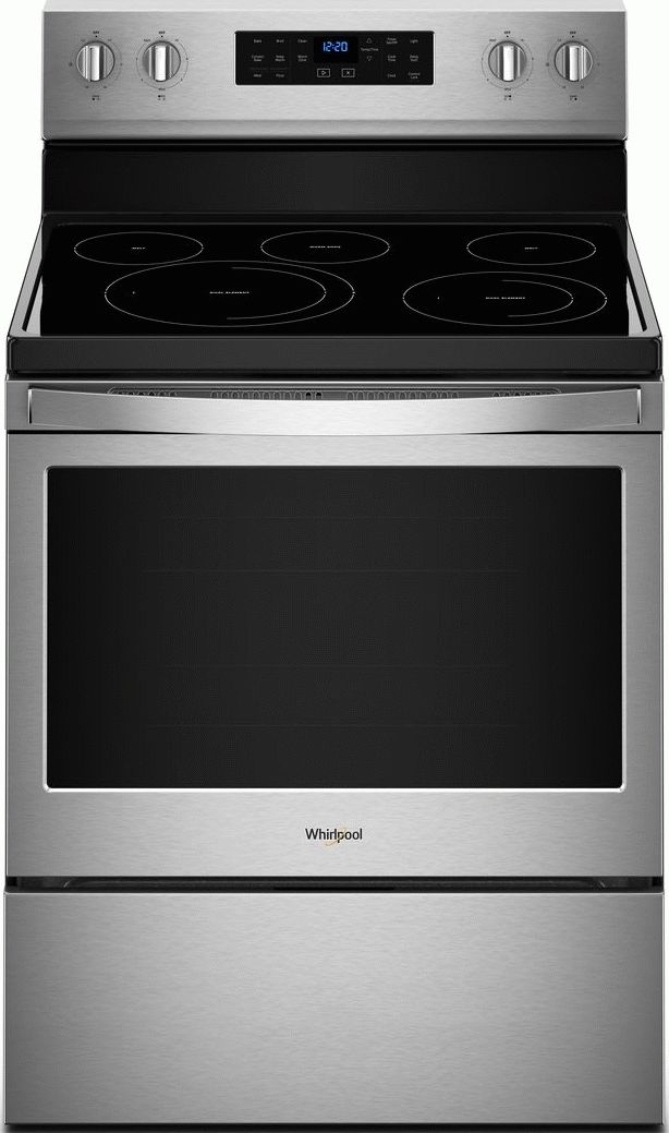 Whirlpool® 30" Fingerprint Resistant Stainless Steel Free Standing Electric Range-0