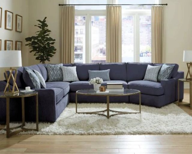 Behold™ Home Dakota 3-Piece Navy U-Shaped Sectional-1