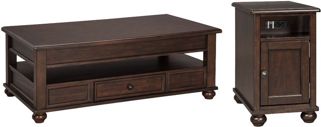 Signature Design by Ashley® Barilanni 2-Piece Dark Brown Living Room Tables Set-0